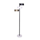 Sarantino Metal Floor Lamp with 3 Swirl Shades-1