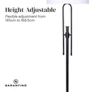 Sarantino Height-Adjustable Metal Floor Lamp Matte Black-6