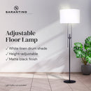 Sarantino Height-Adjustable Metal Floor Lamp Matte Black-11