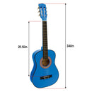 Karrera 34in Acoustic Children no cut Guitar - Blue-3