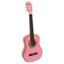 Karrera 34in Acoustic Wooden Childrens Guitar - Pink-1
