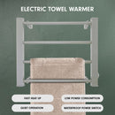 Pronti Heated Towel Rack Electric Bathroom Towel Rails Warmer Ev-60 -silver-6