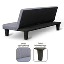 Sarantino Sofa Bed Lounge Couch Futon Furniture Seat Adjustable Suite Dark Grey-7