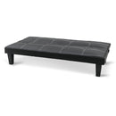 Sarantino 2 Seater Modular Faux Leather Fabric Sofa Bed Couch - Black-5