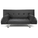 Sarantino Brooklyn Sofa Bed Lounge Faux Leather Couch Futon Furniture Adjustable Suite Gr-5