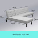 Sarantino 3-seater Corner Sofa Bed With Lounge Chaise Couch Furniture Light Grey-3