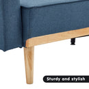 Sarantino 3-Seater Corner Sofa Bed with Chaise Lounge - Blue-10