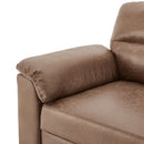 Sarantino Distressed Fabric Sofa Bed Couch Lounge - Brown-6