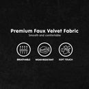 Sarantino 2-Seater Adjustable Sofa Bed Lounge Faux Velvet - Black-2