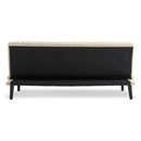 Sarantino Faux Suede Fabric Sofa Bed Furniture Lounge Seat Beige-5