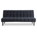 Sarantino Faux Suede Fabric Sofa Bed Furniture Lounge Seat Black-1