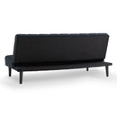 Sarantino Faux Suede Fabric Sofa Bed Furniture Lounge Seat Black-6