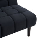 Sarantino Faux Suede Fabric Sofa Bed Furniture Lounge Seat Black-11
