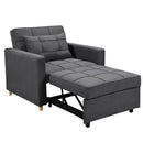Sarantino Suri 3-in-1 Convertible Lounge Chair Bed - Dark Grey-5