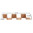 Sarantino 5 Tier Corner Wall Shelf Display Shelves Dvd Book Storag Rack Floating Mounted - Beech-5