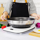 Double Ear 304 Stainless Steel 38cm Non-Stick Stir Fry Cooking Kitchen Wok Pan with Lid Honeycomb Double Sided-2