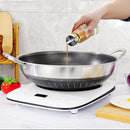 Double Ear 304 Stainless Steel 38cm Non-Stick Stir Fry Cooking Kitchen Wok Pan with Lid Honeycomb Double Sided-4