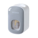 Ecoco Wall mount auto ands Free Toothpaste Dispenser Automatic Toothpaste Squeezer Bathroom Toothpaste Holder Black-13