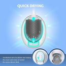 Ecoco Silicone Water Drop Toilet Brush Holder Set Wall-Mounted Cleaning Brush Tool Black-4