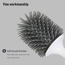 Ecoco Silicone Water Drop Toilet Brush Holder Set Wall-Mounted Cleaning Brush Tool Black-14