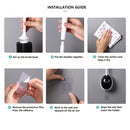 Ecoco Silicone Water Drop Toilet Brush Holder Set Wall-Mounted Cleaning Brush Tool Grey-11