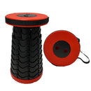 Portable Folding Stool Retractable Travel Seat Camping Fishing Chair Outdoor Red-1