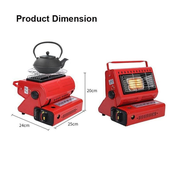 Portable Butane Gas Heater Camping Camp Tent Outdoor Hiking Camper Survival AU Black