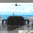 Bali 11 Piece Outdoor Dining Set-Black-3