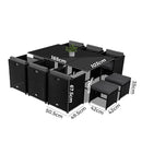 Bali 11 Piece Outdoor Dining Set-Black-8