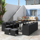 Bali 13PC Outdoor Dining Set-Black-1