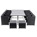 Bali 13PC Outdoor Dining Set-Black-6