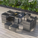 Horrocks 8 Seater Outdoor Dining Set-Grey-1