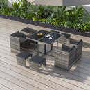 Horrocks 8 Seater Outdoor Dining Set-Grey-3