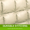 Lounge Couch Sofa Bed Double Seat Leather GEMINI BEIGE-8