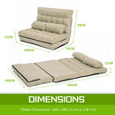 Lounge Couch Sofa Bed Double Seat Leather GEMINI BEIGE-12