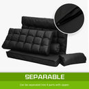 Lounge Couch Sofa Bed Double Seat Leather GEMINI BLACK-9