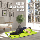 Lounge Couch Sofa Bed Double Seat Leather GEMINI GREEN-3