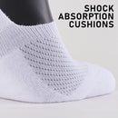 3X Rexy Cushion No Show Ankle Socks Large Non-Slip Breathable WHITE-7