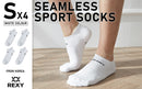4X Rexy Seamless Sport Sneakers Socks Small Non-Slip Heel Tab WHITE-2