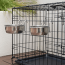 YES4PETS 2 x Stainless Steel Pet Rabbit Bird Dog Cat Water Food Bowl Feeder Chicken Poultry Coop Cup 591ml-2