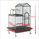 YES4PETS 160cm XL Bird Cage Pet Parrot Aviary Perch Castor Wheels-6
