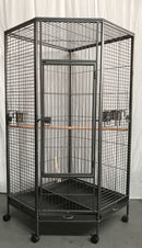 162cm Large Corner Bird Cage Pet Parrot Aviary Perch Castor Wheel-4