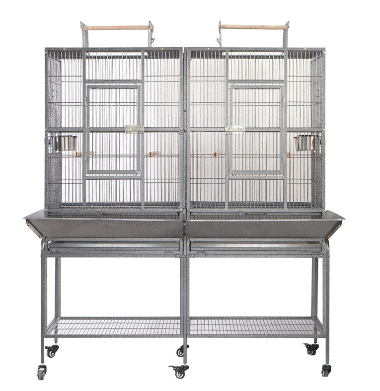 YES4PETS XL 184 cm Bird Cage Pet Parrot Aviary  Perch Castor Wheel Removable Divider - 0