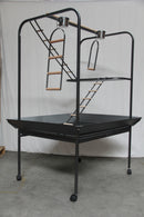 XXL Bird Cage Parrot Playpen Gym Toy Stand With Swing Ladders On Wheels-3