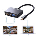 UGreen 4K Mini DisplayPort to HDMI / VGA Adapter - Black (10439)-2