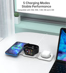 CHOETECH T588-F-WH 3-in-1 Foldable Fast Wireless Charger for Phone/Watch/Earphone-10