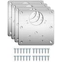 4 Pcs Kitchen Cupboard Door Cabinet Hinges Repair Plate Brackets Kit Fixing Screws-1