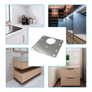 4 Pcs Kitchen Cupboard Door Cabinet Hinges Repair Plate Brackets Kit Fixing Screws-7
