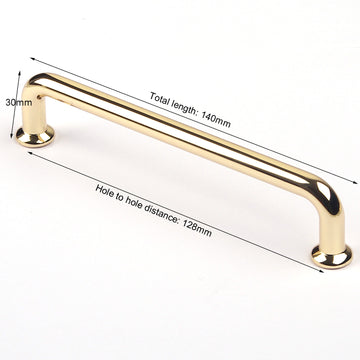 128mm Polished gold Furniture Kitchen Bathroom Cabinet Handles Drawer Bar Handle Pull Knob - 0