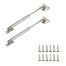 2 Pcs 100N Cabinet Door Hydraulic Hinge Metal Head Lift Support Soft Close & Buffer Telescopic-1
